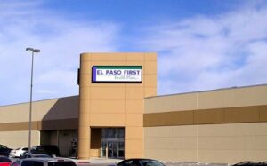 El Paso First Health Plans office building under a clear blue sky
