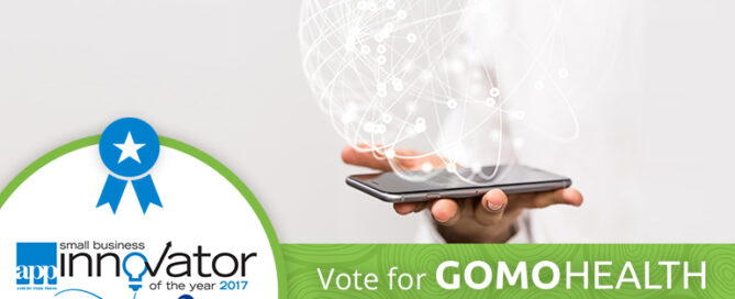 GoMo Health reader's choice innovator of the year banner.