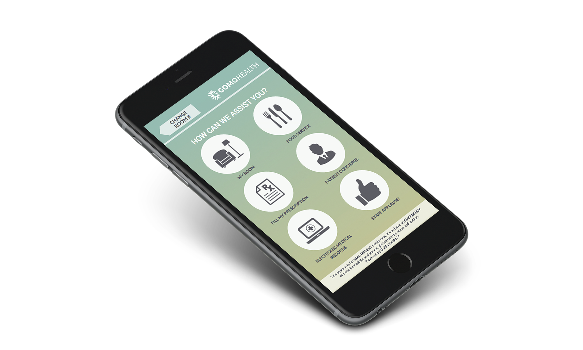 bedside concierge displayed on phone screen