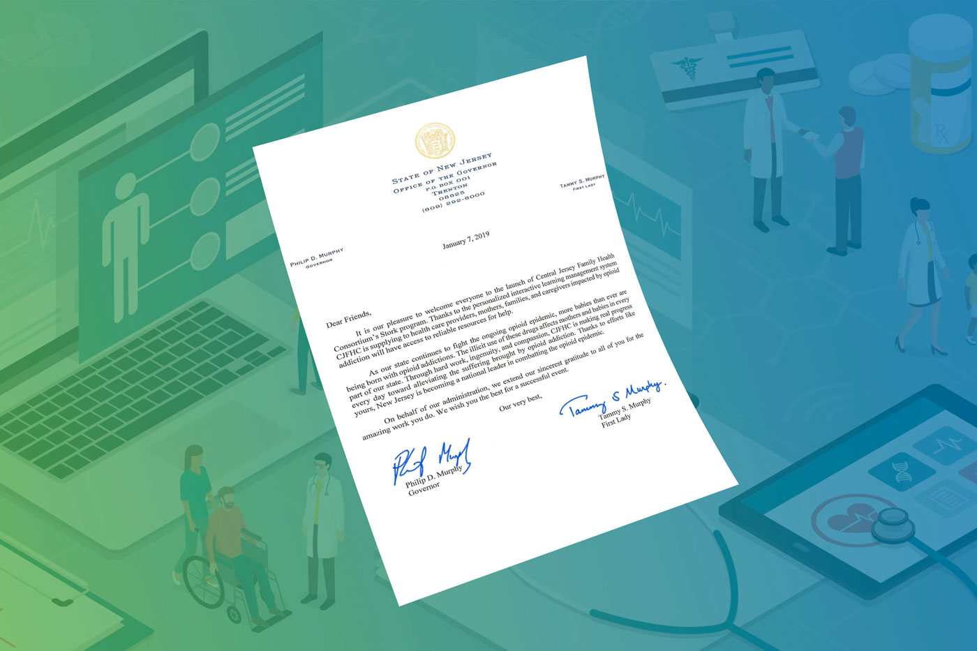 CJFHC Letter from the Governor on GoMo Health Background