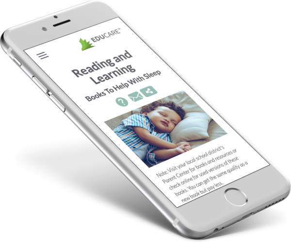 Educare-FGLRC-Companion2-Mobile Mockup2 EduCare FGLRC GoMo Health Care Companion™ Mobile Library - Learning Management System on Mobile Device Tilted