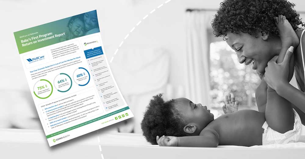 Mother and baby with Baby's First Return on Investment Report