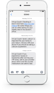 FHI Text Messages on Mobile Device
