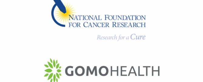 Image with two logos. The top logo represents the National Foundation for Cancer Research, along with the text "National Foundation for Cancer Research" and "Research for a Cure."