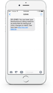 Optimus Personal Concierge Message Mockup on phone