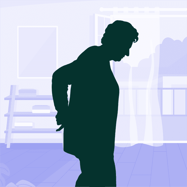 Aging Silhouette of an elderly woman walking
