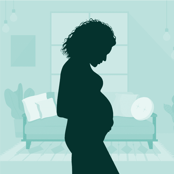 Motherhood Silhouette of a pregnant woman