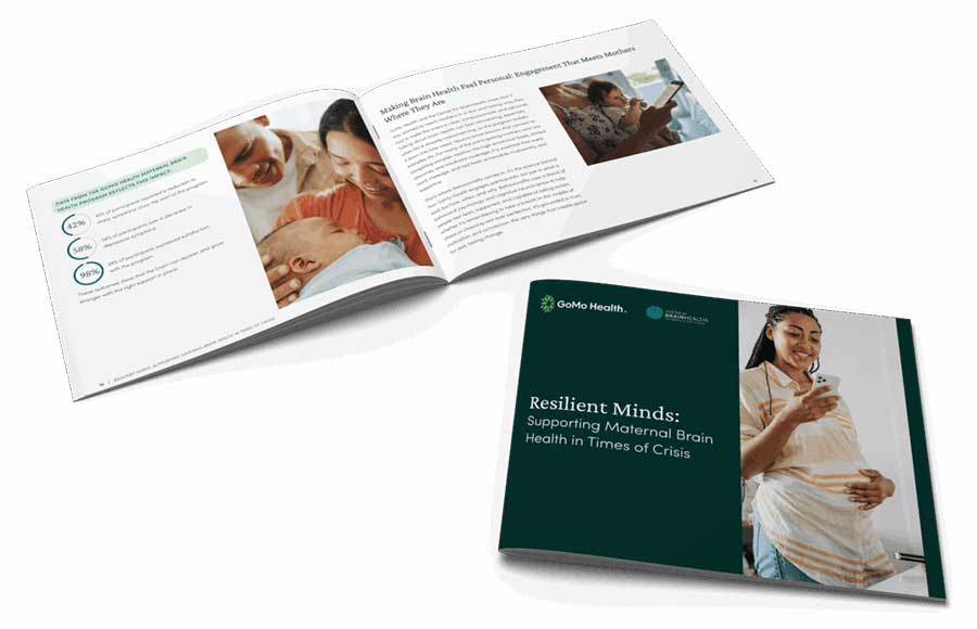Open booklet titled 'Resilient Minds.'